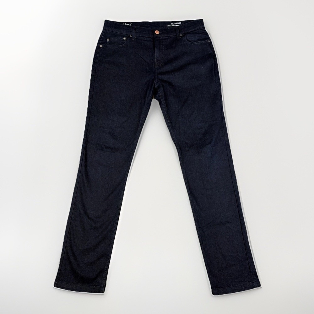 Mugsy Roasties Jeans Mens 35x34 Blue Flannel Lined Stretch Denim FLX6NFDB